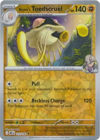 Destined Rivals Arven's Toedscruel #110/182 reverse holo